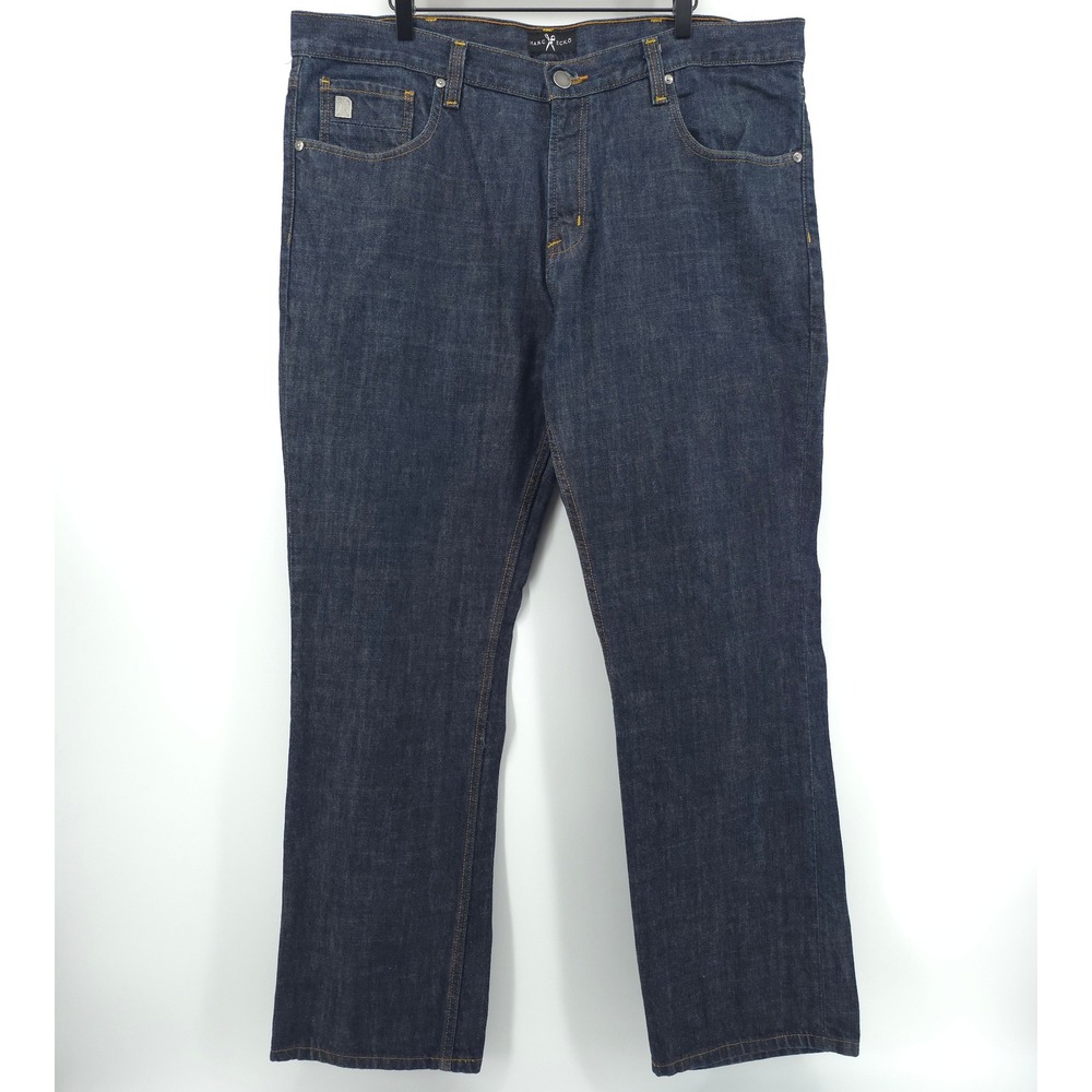 Marc Ecko Mens Jeans Straight 40x32 Dark Indigo Blue Streetwear Denim